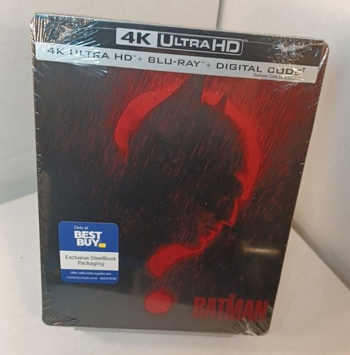 The BATMAN Steelbook (4K+Blu-ray-No Digital)Discs Unused-Box SHIPPING w/Tracking