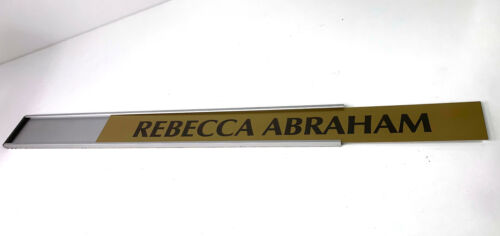 NAME ROOM DOOR SIGN PLAQUE ENGRAVED DOCTORS SURGERY OFFICE METAL ADD METAL SLOT - Picture 5 of 34