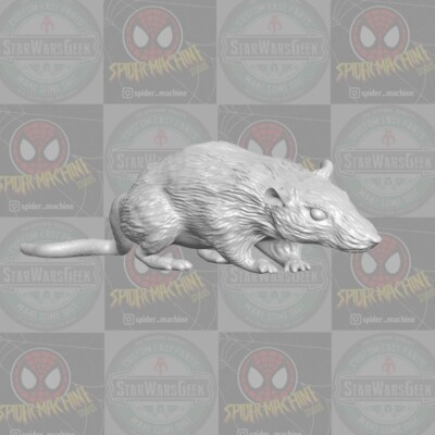 NYC Sewer Subway Rat v2 2 pk custom dio prop for 1:6 1:10 1:12 & 1:18 figures