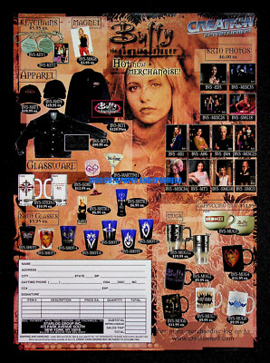 Buffy the Vampire Slayer Cups Mugs Creation Ent 2001 Print Magazine Ad Poster