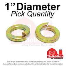 1" Alloy Split Ring Lock Washers Alloy Steel Grade 8 Zinc Yellow (Pick Quantity)