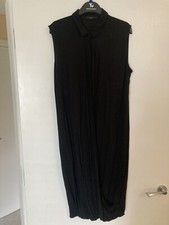 COS Size M Black Drape Dress Kaftan Shirt Black Work Casual