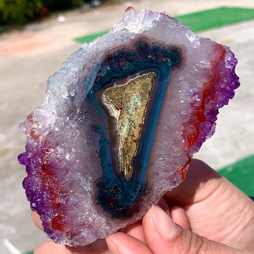 114G Natural high-quality Amethyst agate quartz cluster slice crystal mineral - 第 19/23 張圖片