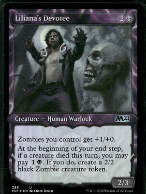 Magic: The Gathering – Liliana's Devotee (Foil Showcase) – Single Card From Core Set 2021 (M21)
