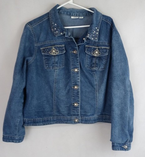 Cato Woman Jewelled Studded Denim Jean 