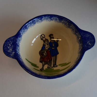 Quimper French Bol Breton/Breton Bowl 5'' marked ''Aude'' Made in Etretat France