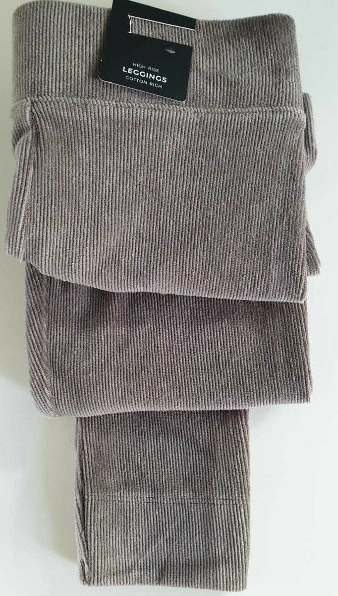 Ex M\u0026S Ladies cut label NEW CORDUROY LEGGINGS EXTRA STRETCH ELASTICATED  WAIST | eBay UK