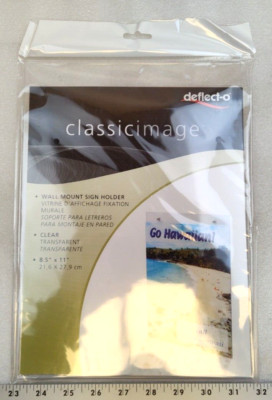 Deflect-o Classic Image Wall Mount Sign Holder - 8.50'' Width 11'' Height 68201