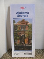 AAA  Alabama Georgia Map - State Series - Highway / Road Map - 2000