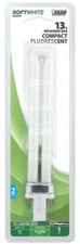 Feit BPPL13 Single Tube Compact Fluorescent LIGHT Bulb 2 Pin Soft White 13 Watt