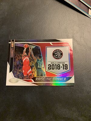Cb41c ￼￼ #1 Kawhi Leonard Toronto Raptors 2019/20 certified raise the banner￼
