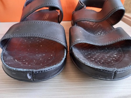Zapatos para hombre Geox Respira sandalia de cuero negro talla EU-42 - Imagen 7 de 13
