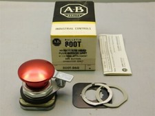 Allen Bradley 800T-D6Q 30.5mm 4/13 Red Aluminum Padlocking Mushroom Head 