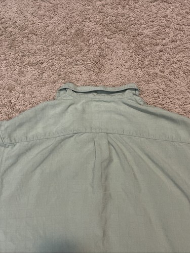 Tommy Bahama Shirt Mens Medium Green 100% Silk Floral Print Short Sleeve Vintage - Picture 9 of 14