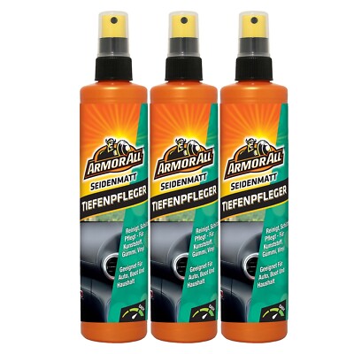 3 x ARMOR ALL Kunststofftiefenpfleger seidenmatt Kunststoffpflege 300ml Cockpit