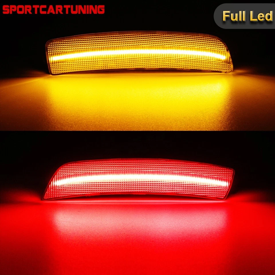 4PCS LED Bumper Front Rear Side Marker Lights For Mustang Mach-E 2021-2024 GT 4D - Image 2 of 4