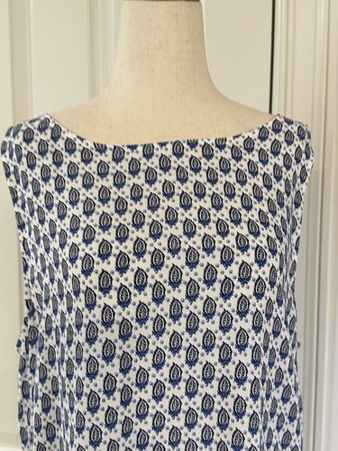 Soft Joie Blue & White Floral Print Shift Dress, Size Large - Picture 3 of 12