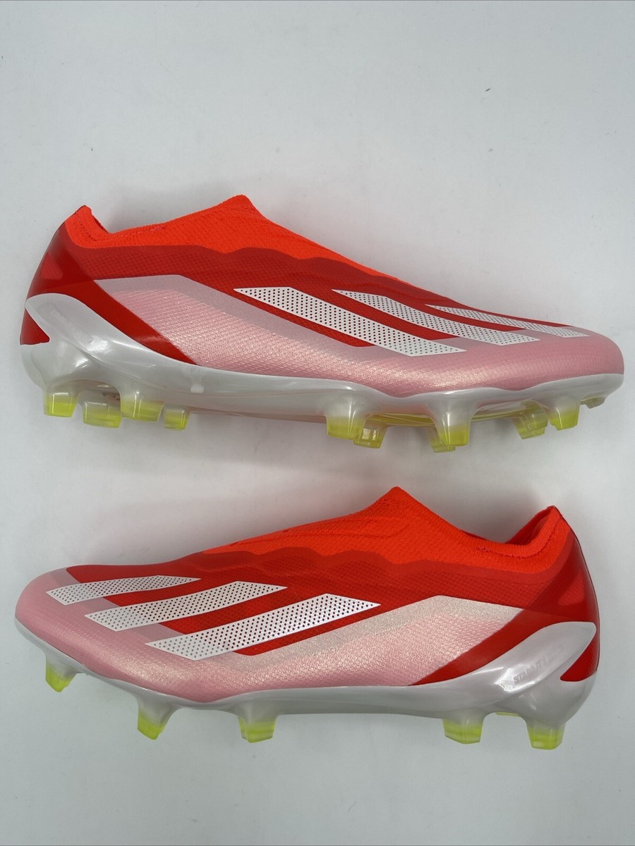 Adidas X Crazyfast Elite LL Solar Red Soccer White Cleats IG0611, Men\'s 10 New adidas X Crazyfast Elite Laceless FG Soccer Cleats | Energy  main image 3