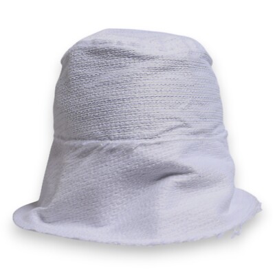 DOLCE & GABBANA Hat Men White Polyester Wide Brim Bucket Capello s. 58/M 1050usd