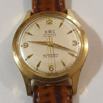 Vintage Men's Watch ''BWC'' Swiss ø34 RARE Felsa Automatic F-690 ''Bidynator'' 25J