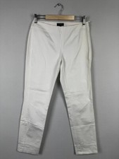 ESCADA Sheila White Straight Side Zipper Women's Formal Classic Pants Sz 34