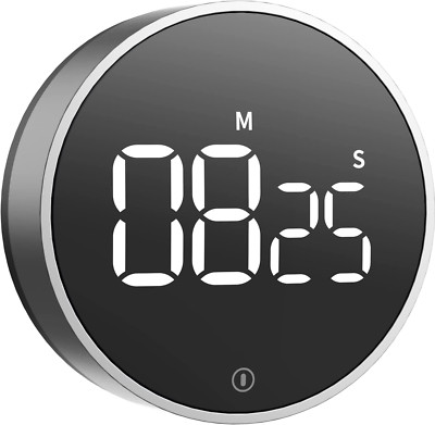 Digitaler Küchentimer Magnetischer Countdown Timer mit 3 Lautstärkestufen Eieruh
