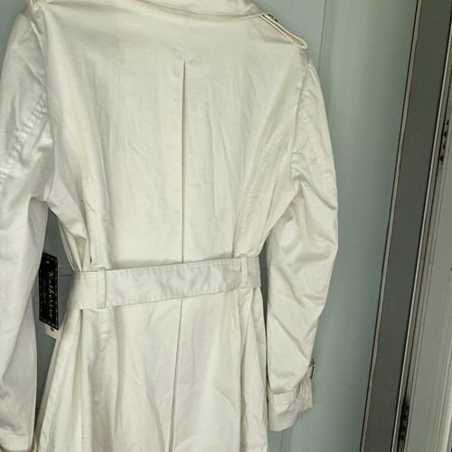 Katherine New York LINED L JACKET COAT BLAZER With Belt WHITE NWT - Picture 6 of 7