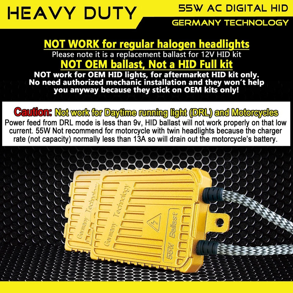 Heavy Duty 55W 12V CANBUS 12V AC HID Xenon Replacement Ballast X 2 - image 2 of 4