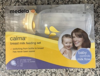 MEDELA CALMA BREAST MILK BABY BOTTLE FEEDING SET 8 OZ