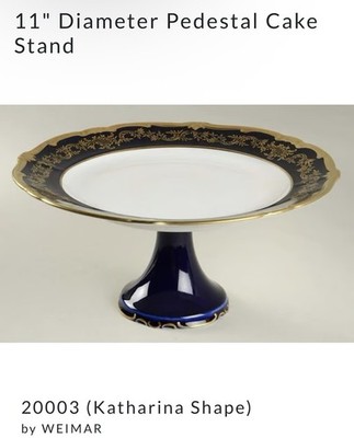 Weimar 20003 Katherine Porcelain Cake Stand, Made In Germany. 