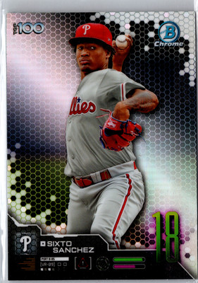 2019 Topps Bowman Baseball #BTP-18 Sixto Sanchez Scout's Top 100