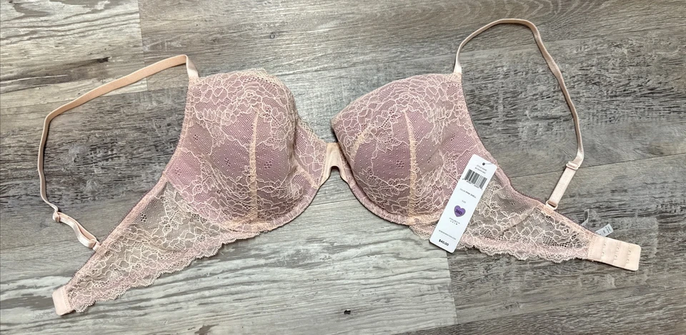 Sujetador push up con aros BCBGeneration 36 D acolchado correas ajustables encaje Foto 2 de 4