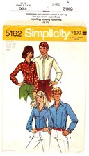 Vintage 1972 Simplicity 5162 Men's Body-Fitting Shirt size 42" new unused
