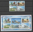 Lesotho: Mi.No.  424-27/Bl.18 Aircraft MNH