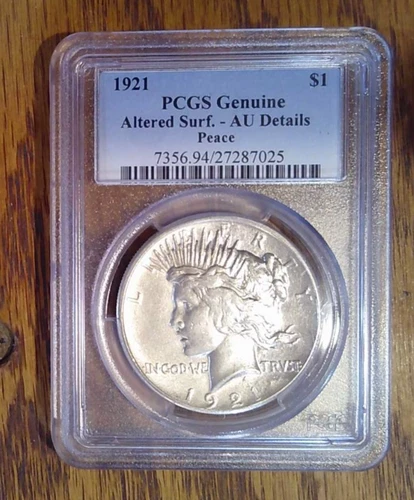 1921-P Peace Silver Dollar PCGS AU Details (025)