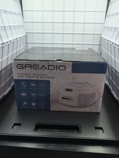 Greadio All-in-One Portable Boombox: CD, Cassette, FM/AM Radio  BT With Remote