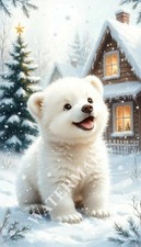 Digital Image Polar Teddy Cozy Picture Wallpaper Background Desktop Wall Art A19