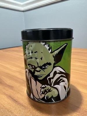 Yoda Star Wars 2013 Coin Bank Tin 4  Green Black 