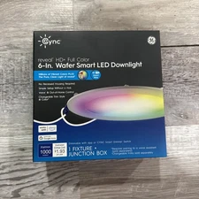 GE CYNC reveal HD full color 6" wafer smart LED Downlight single fixture