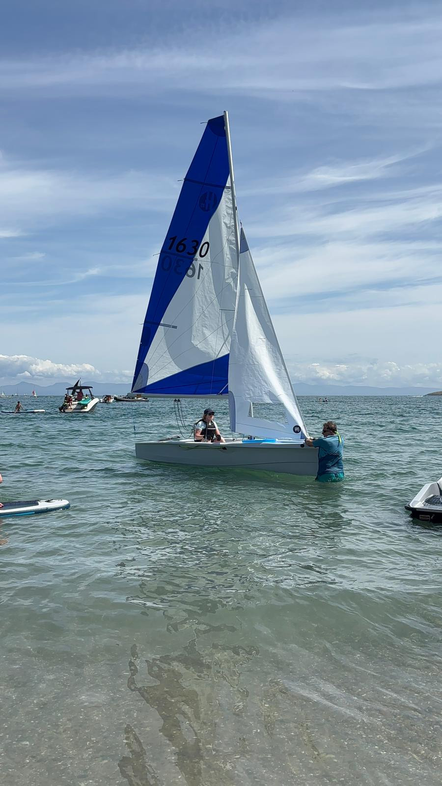 Hartley 15 Sailing Dinghy with combi trailer, jennaker and mast up cover for sale on eBay UK