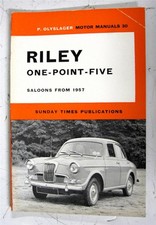 RILEY One Point Five 1.5 Car Manual Handbook OLYSLAGER 1962 #30