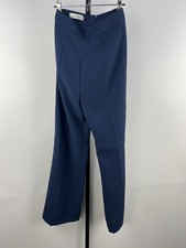 Montra Luxury Navy Wide Leg Tailored Trousers Size M