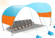 Beach Canopy Sun Shade, Beach Shade Canopy Wind Sail Camping Sun Shelter Lightwe