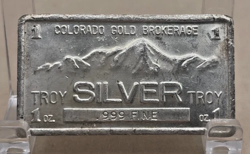 VTG Mining Colorado Gold Brokerage 1 Troy oz .999 Fine Silver Art Bar