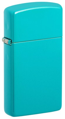 ORIGINAL Zippo SLIM Feuerzeug FLAT TURQUOISE Finish NEU IN BOX SCHNELLER VERSAND