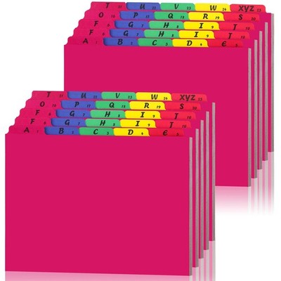 2 Set 50 Pcs Alphabet File Dividers A-z Top Tab Guides Set, Letter Size Filin...