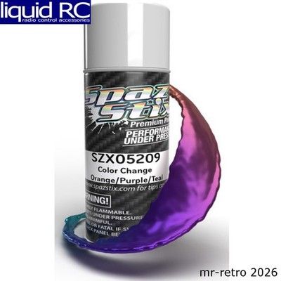 Spaz Stix 05209 Color Change Aerosol Paint Orange/Purple/Teal 3.5oz Can