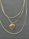 Estate- Gold Tone - Heart Pendant - Mullti Layer Necklace - Item 409 — photo 2