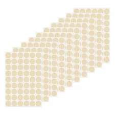 540 Pcs Dia. 21mm/0.8" Hole Cover Stickers, Beige Wood