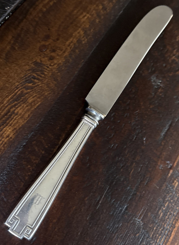 Etruscan Pattern Gorham Sterling Handle Stainless Blade 8.5 " Dinner Knife 66.5g